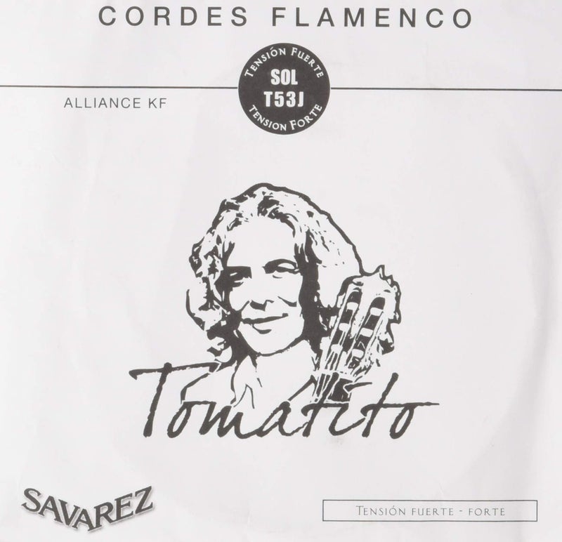 Savarez T53J High Tension Flamenco Fusion Guitar Strings - Polished Silverplated Copper, 4th "D", Single String, 10 Pack - Image 1